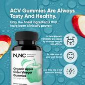 Load image into Gallery viewer, NUNC - Organic Apple Cider Vinegar Gummies - 4 Bottles.
